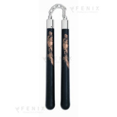 nunchaku in gomma dura con catena r50102