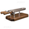 morsa inox con base in legno prof