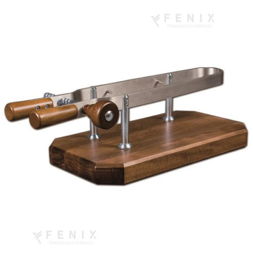 morsa inox con base in legno prof