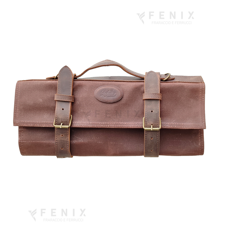 sacca portacoltelli shimura marrone cordura/pelle