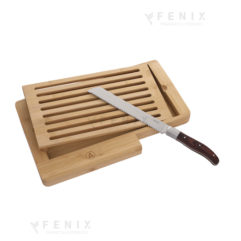 tagliere legno + colt. pane laguiole