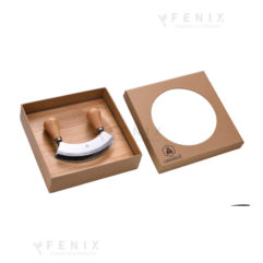 mezzaluna doppia con tagliere in legno laguiole